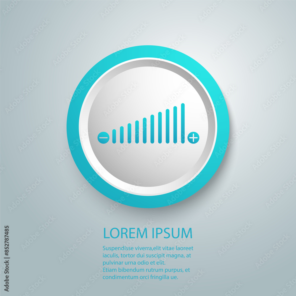 Poster volume adjustment symbol web icon for apps and web sites vector