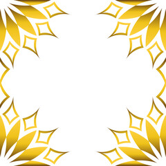 Luxury golden floral frame