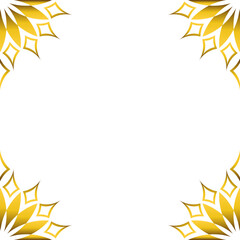 Luxury golden floral frame