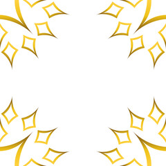 Luxury golden floral frame