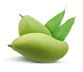 Sweet mango fruit isolated on white background