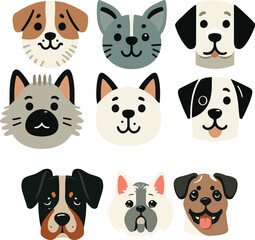 Fototapeta premium set of dogs