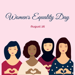 women's equality day, 26 august. vector illustration