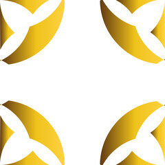 Luxury golden geometric frame