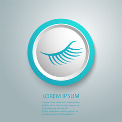 Eyelashes icon vector flat sign