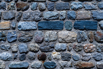 medieval masonry made of bricks and mortar