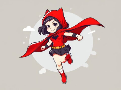 Cosmic Defender: Girl in Space-Themed Superhero Outfit