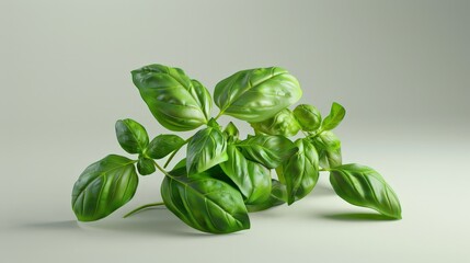 Fototapeta premium Basil herbs isolated parsley herbal medicine culinary herb red. herbs medicine 