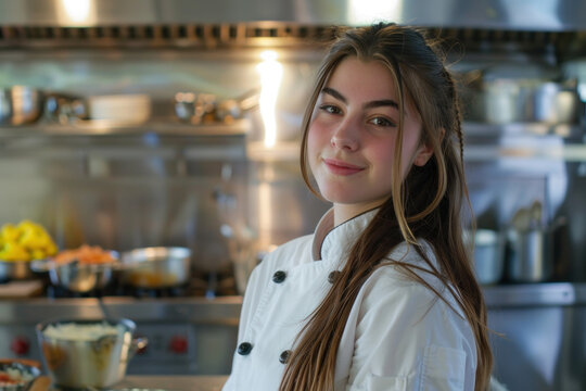 Young Chef's Culinary Perspective, Professional Environment, Diverse Workforce, Corporate Photography, Team Collaboration, Engaged Employees, Authentic Work Settings.