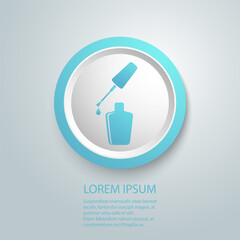 Nail polish, open bottle illustration vector sign