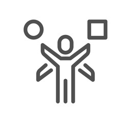 Efficiency and performance related icon outline and linear vector.