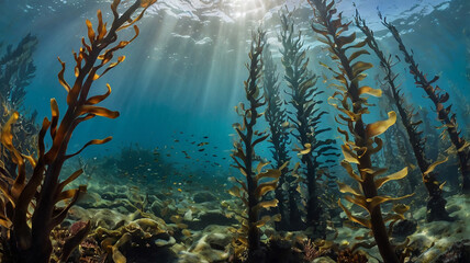 A Beautiful scene of sea animals 