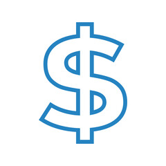 ikona znaku dolara, grafika wektorowa