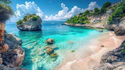 Fototapeta premium Ancient Ruins by the Sea