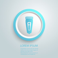 Shaver symbol hairclipper icon flat sign vector