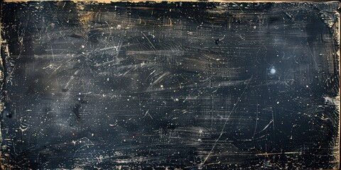 Scratched Black Surface with White Marks