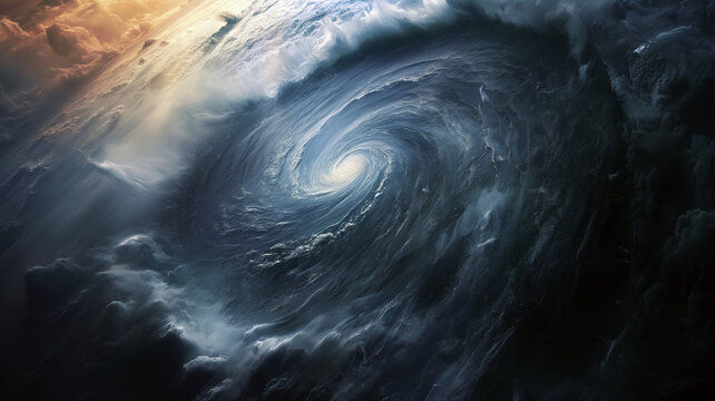 Background with big grey strom clouds