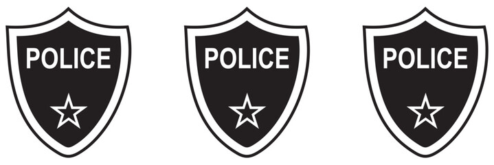 Obraz premium Police badge icon. Vector illustration
