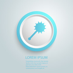 Mace Icon. Flat Style Design Isolated On White Background Vector sign