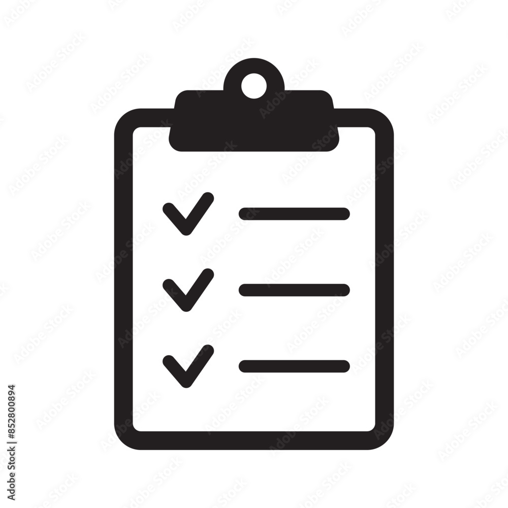 Poster clipboard icon. checklist icon of an approved document. project completed. tasks vector icon. task c