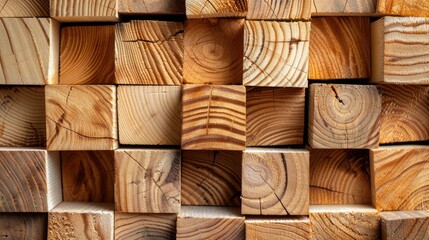 Business Growth Through Increased Sales Stacking Wood Blocks as Symbol of Progress