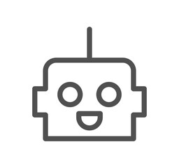 Ai chat bot related icon outline and linear vector.
