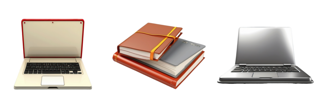 notebook isolated on transparent background