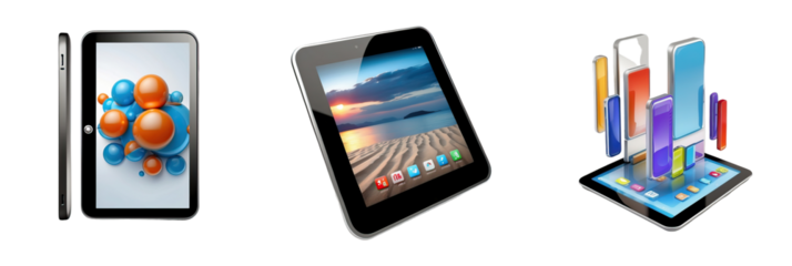 tablet isolated on transparent background