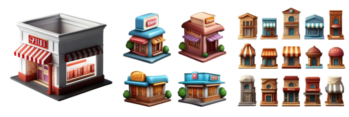 store isolated on transparent background
