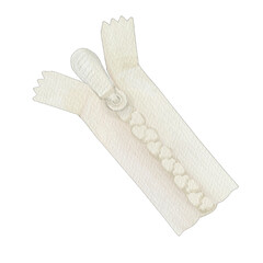 Metal zipper watercolor