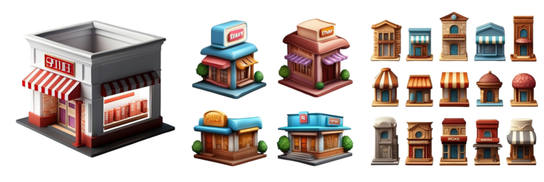 store isolated on transparent background