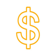 ikona znaku dolara, grafika wektorowa