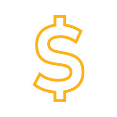 ikona znaku dolara, grafika wektorowa