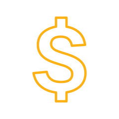 ikona znaku dolara, grafika wektorowa © robert6666