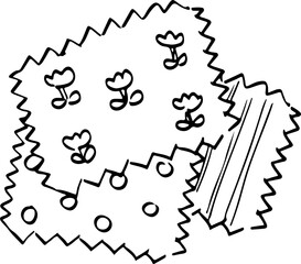 Hand sewing rectangle Sketch