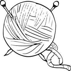 Knitting yarn Sketch