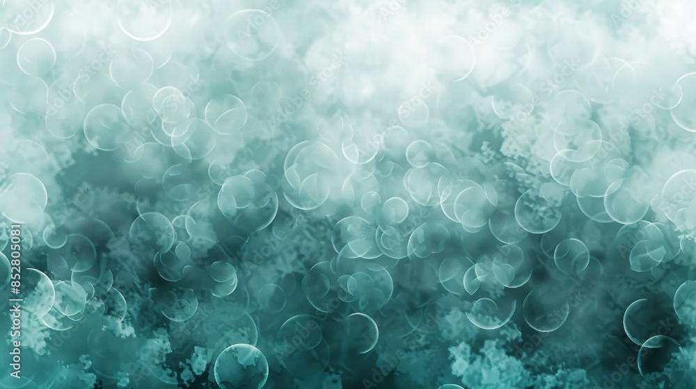 Poster The image is a blue background with many small circles scattered throughout. The circles are of varying sizes and colors, creating a sense of movement and energy. Scene is playful and whimsical