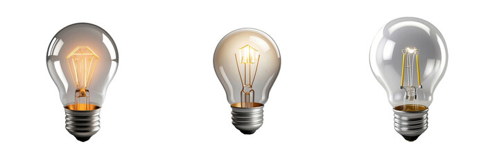 light bulb isolated on transparent background
