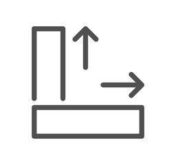 Measure related icon outline and linear vector.
