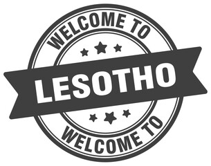 Obraz premium Welcome to Lesotho stamp. Lesotho round sign