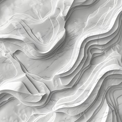 Abstract marble texture with white wavy layers creating a serene pattern