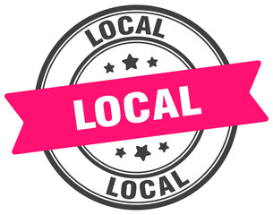 local stamp. local label on transparent background. round sign