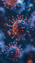 Fototapeta premium Close-up view of virus