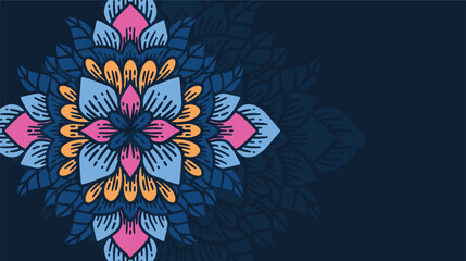 abstract floral background with flowers mandala pattern floral wallpaper decoration