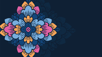 flower background with mandala pattern floral wallpaper decoration ornament