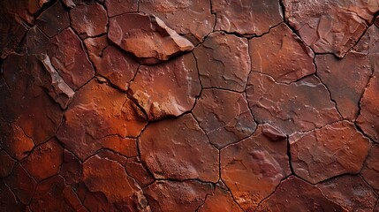 Close up detailed background of a macro shot of textured red brick surface