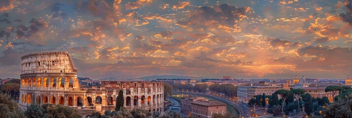 Rome Dusk View