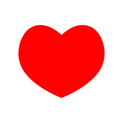 red heart isolated on white