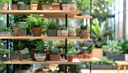 Immerse yourself in the rejuvenating ambiance of a botanical sanctuary, where potted plants adorn