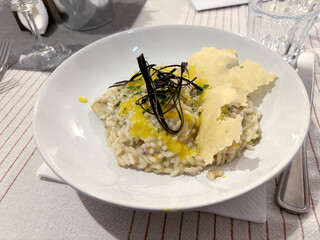 fish broth risotto